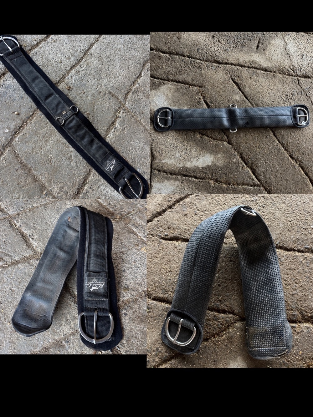 2 Black Western Cinches For Western Saddle - 30 and 34 inch